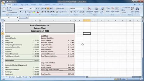 Balance Sheet Template Excel Spreadsheet Templates for Business Microsoft Spreadsheet Template ...