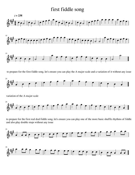 first fiddle song Sheet music for Piano (Solo) | Musescore.com