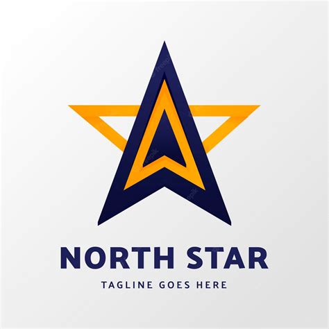 Free Vector | Gradient colored north star logo