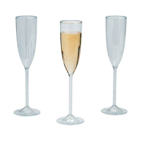 Prem Plastic Etched Champagne Flute 25Pc - Party Supplies - 25 Pieces - Walmart.com - Walmart.com