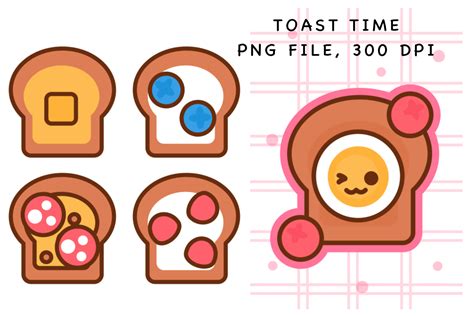 Toast Time Sticker Graphic by SPsweet · Creative Fabrica