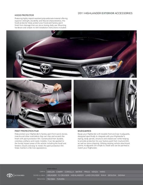 2011 Toyota Highlander Accessories Dallas