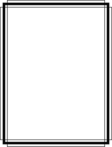 Border 6 by @Arvin61r58, simple black and white border, on @openclipart | Page borders design ...