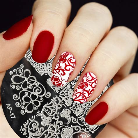 Pandox AP17 Elegant Flower Nail Art Stamp Template Image Plate Stamping ...