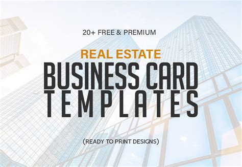 20+ Unique Real Estate Business Card Templates (Free & Premium) Graphic ...