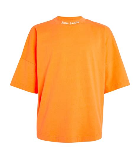 Palm Angels orange Oversized Logo T-Shirt | Harrods UK
