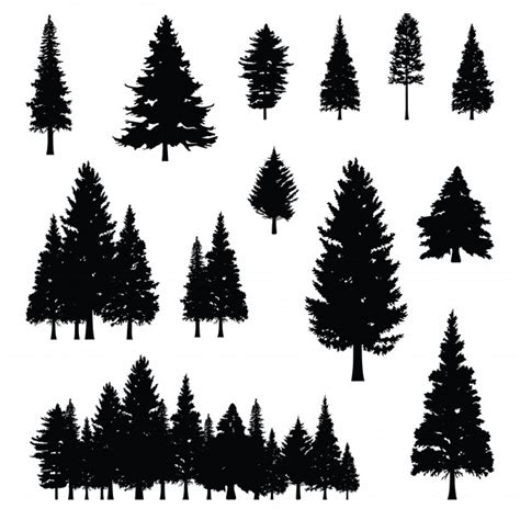 Tree Line Silhouette Vector at Vectorified.com | Collection of Tree ...