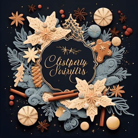 Premium AI Image | Christmas greeting card with Calligraphic Season AI ...