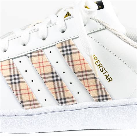 Adidas Superstar Custom White 'Plaid' Premo Shell Toe Edition