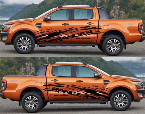 2X Ford Ranger WIldtrack large side Vinyl Decals graphics sticker 2015 ...