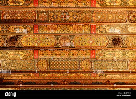 Ornate ceiling inside the gatehouse of the Citadel of Aleppo, Syria Stock Photo - Alamy