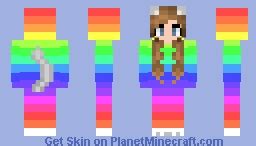 Rainbow Cat Onesie Minecraft Skin