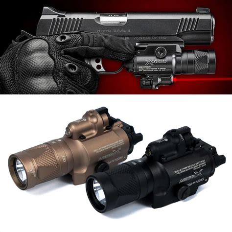 New X400V IR Night Vision Weapon Light Combo Laser Tactical hunting Pistol LED Red Laser ...