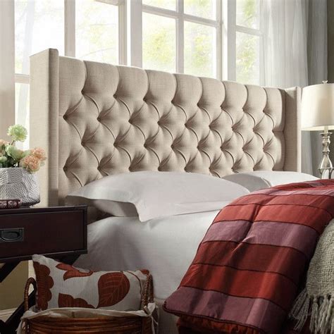 INSPIRE Q Naples Wingback Button Tufted Upholstered Full-Sized Headboard | Overstock.com ...