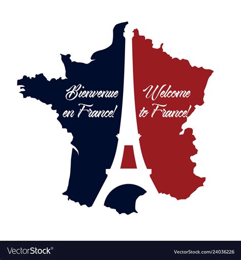 Poster welcome to france Royalty Free Vector Image