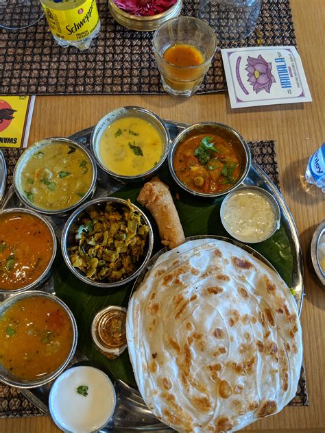 South Indian Thali at the Tiffin Centre, Bengaluru Airport