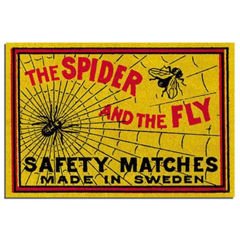 Vintage Matchbox - The Spider and the Fly Vintage Labels, Vintage Ads, Vintage Advertisements ...