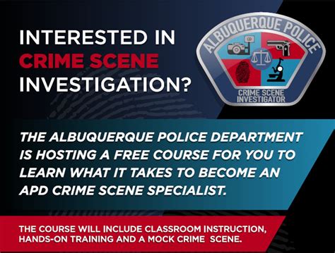 Free Crime Scene Investigation Course — City of Albuquerque