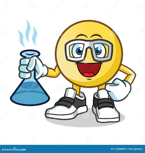 Emoticon Scientists Mascot Vector Cartoon Illustration Editorial Image ...