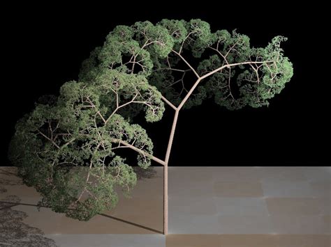 Mathematical paintings and sculptures: Fractal trees