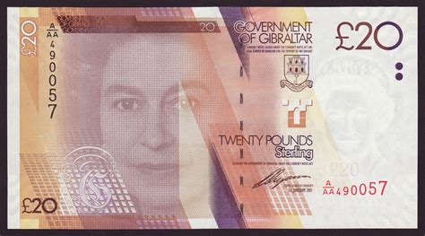 Gibraltar 20 Pounds banknote 2011 Queen Elizabeth II|World Banknotes & Coins Pictures | Old ...