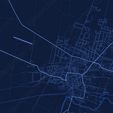 Oschersleben - Dark Blue Vector Map | Boundless Maps