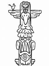 Totem Pole Printable coloring Page  Download Print Or Color Online sketch template