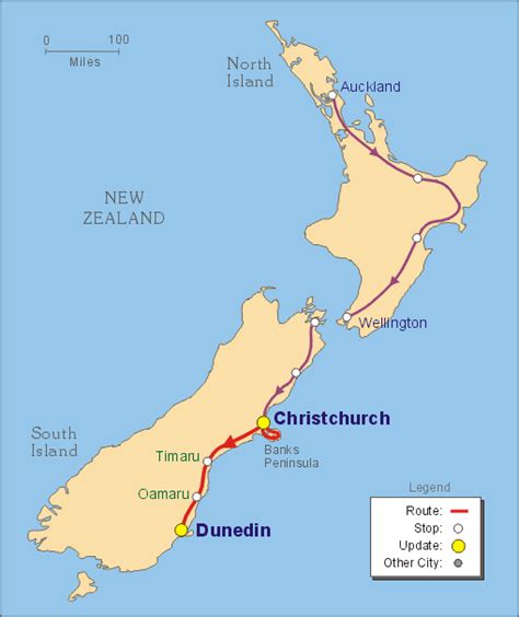 Dunedin Map - New Zealand