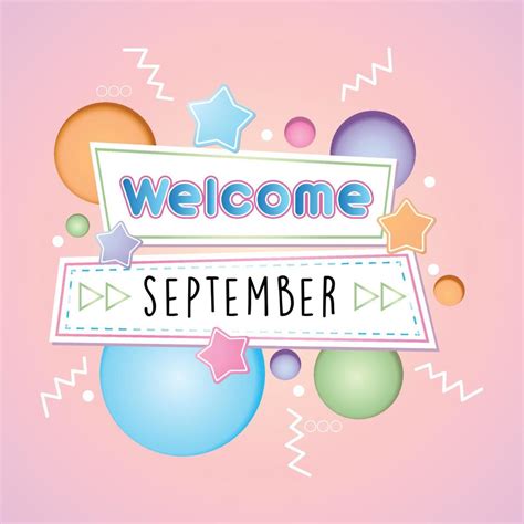 Welcome September. Vector for greeting, new month 11895505 Vector Art at Vecteezy