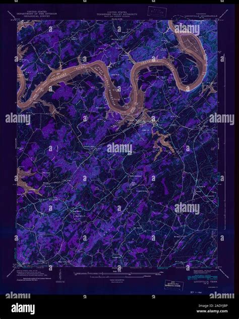 USGS TOPO Map Tennessee TN Louisville 149009 1941 24000 Inverted ...