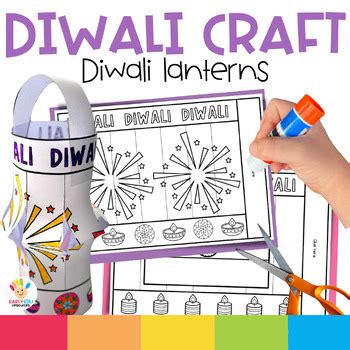 Diwali Craft - Make a Lantern Templates by Early Edu Resources | TPT