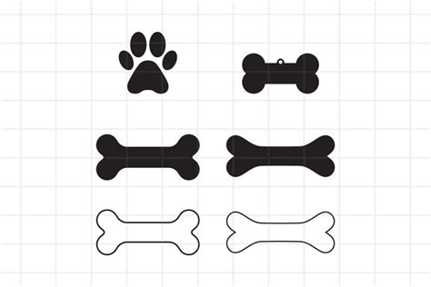 Dog Tag SVG, Bone SVG Cut File for Cricut