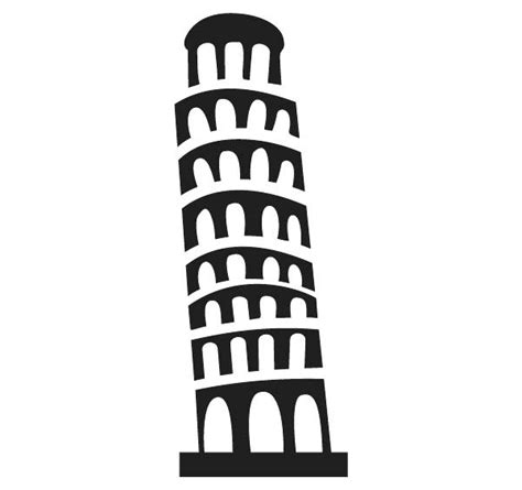 Leaning Tower Of Pisa Silhouette at GetDrawings | Free download