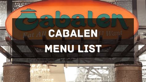 Cabalen Menu Prices Philippines 2024 [Updated] — All About Philippines Menu