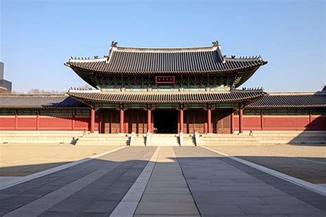 The Entrance To The Korea Seoul Imperial Palace Background, High Resolution, Palace, Tile Roof ...