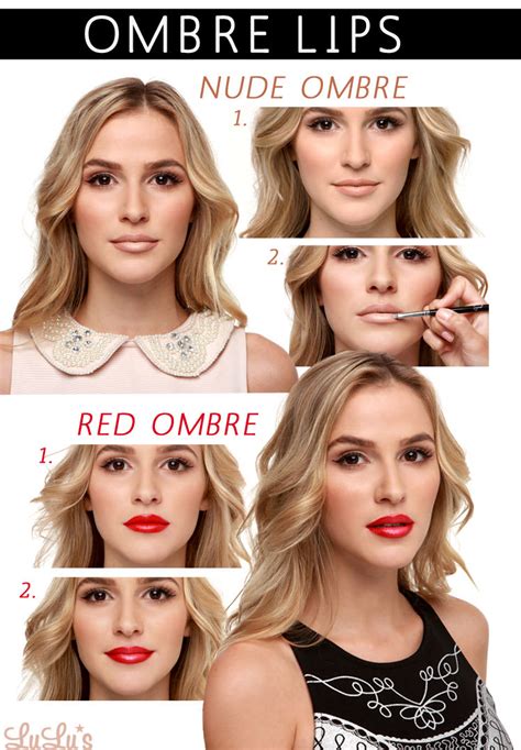 Ombre Lip Makeup Tutorial - Nude or Red Ombre Lip - Lulus.com Blog