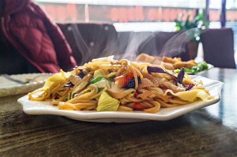 Noodles and Asian Broth in the Chinese Fast Food Restaurant Stock Image ...