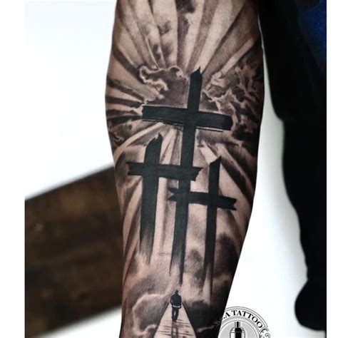 Cross Tattoos hero tattoo Holy Trinity 7 Cross Tattoo Designs, Religious Tattoo Sleeves, Cross ...