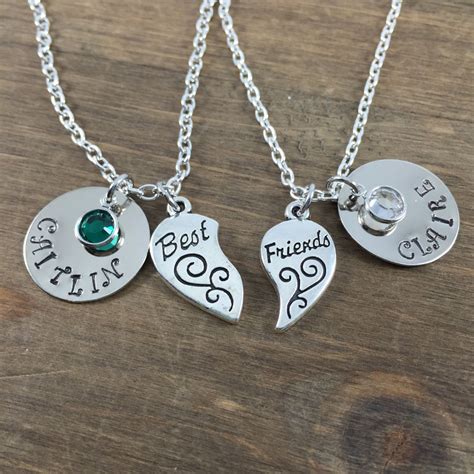 Best Friends Necklaces - Personalized, Hand Stamped Best Friend ...