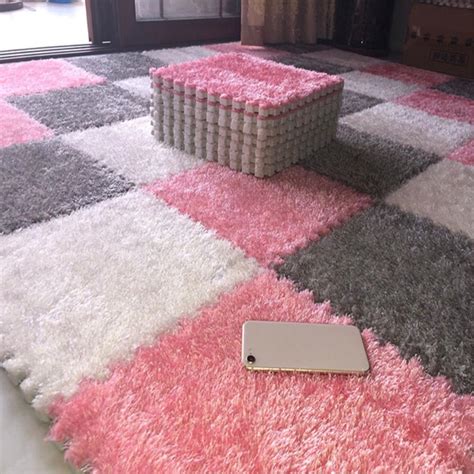 DIY Soft Plush No Slip Interlocking 30x30 Shag Carpet Squares – Classy Stores Online