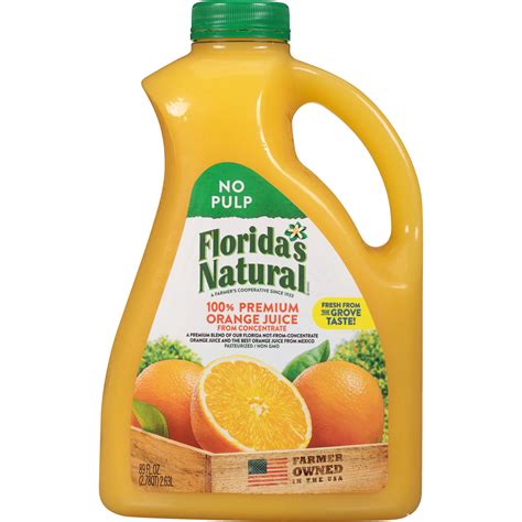 Florida's Natural 100% Premium Orange Juice No Pulp - Shop Juice at H-E-B