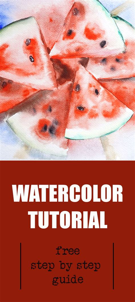 Watercolor Watermelons tutorial! | Watercolour tutorials, Watercolor ...