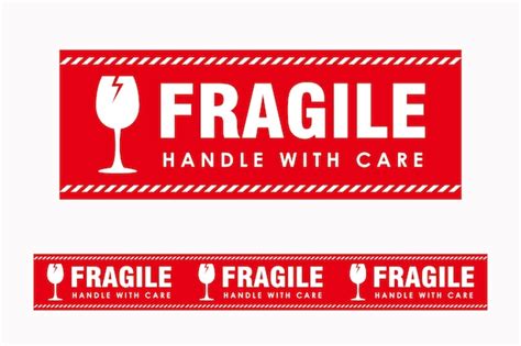 Fragile Glass Labels Printable