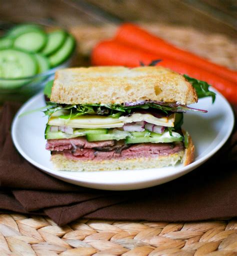 Roast Beef Sandwiches with Lemon Horseradish Mayonnaise - Happily From Scratch