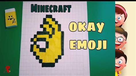 How to Draw Okay Emoji Minecraft Tutorial - Pixel art - Pixelart123 | Minecraft tutorial, Pixel ...