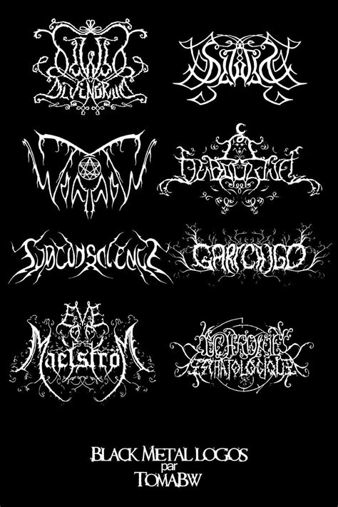 Black Metal logos 4 | Black metal art, Metal logo design, Metal band logos