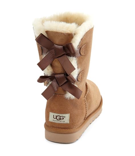 UGG Synthetic ® Classic Short Bailey Bow Boots in Tan (Brown) - Lyst