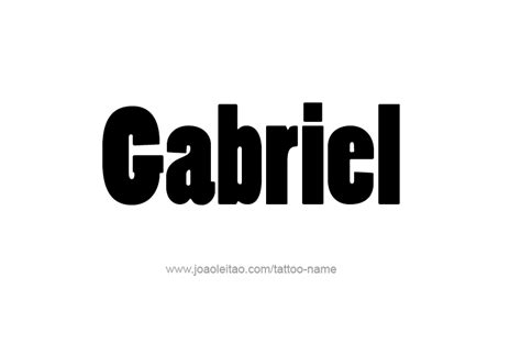 Gabriel Angel Name Tattoo Designs