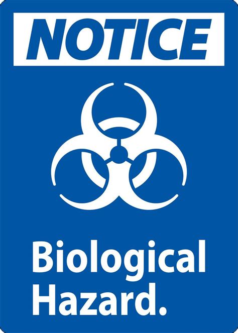 Notice Label Biological Hazard On White Background 26308954 Vector Art ...