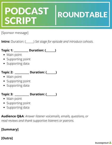 Podcast Script Template